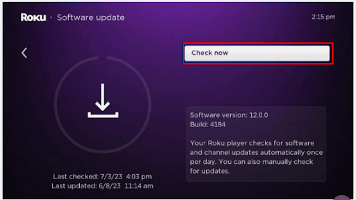 Atualize seu dispositivo Roku