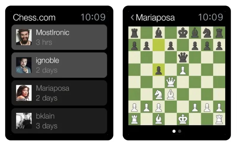 chess game on apple watch