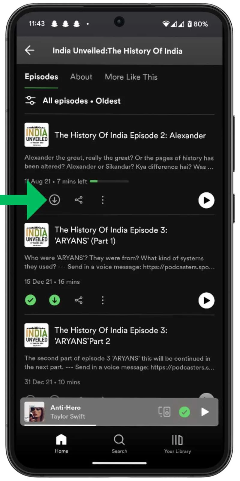 how to download podcasts on spotify 2