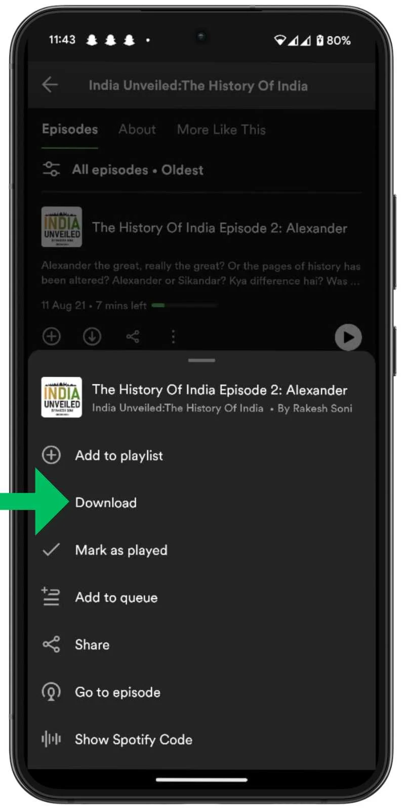 how to download podcasts on spotify 3