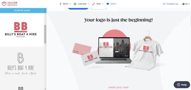 generando un logotipo con el creador de logotipos de marcas personalizadas