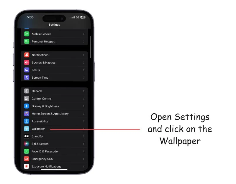 iphone wallpaper settings