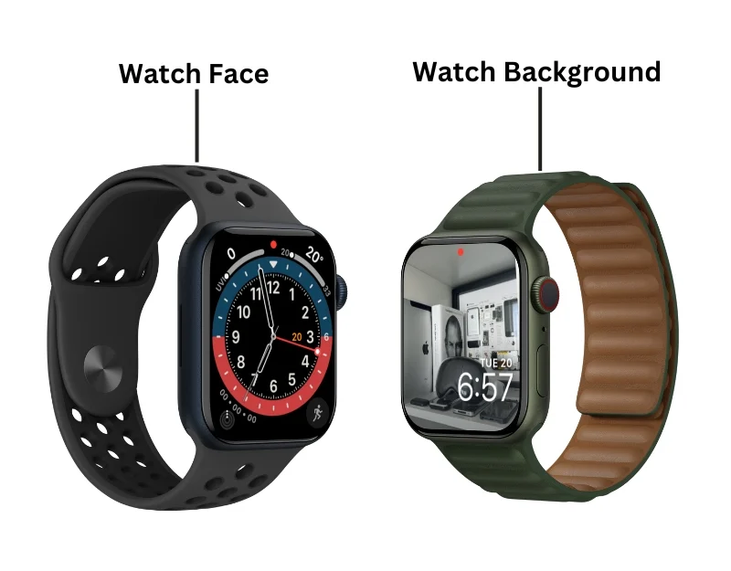 apple watch face vs apple watch background