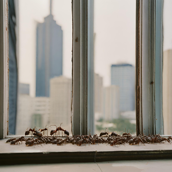 Canva Skyline avec des fourmis