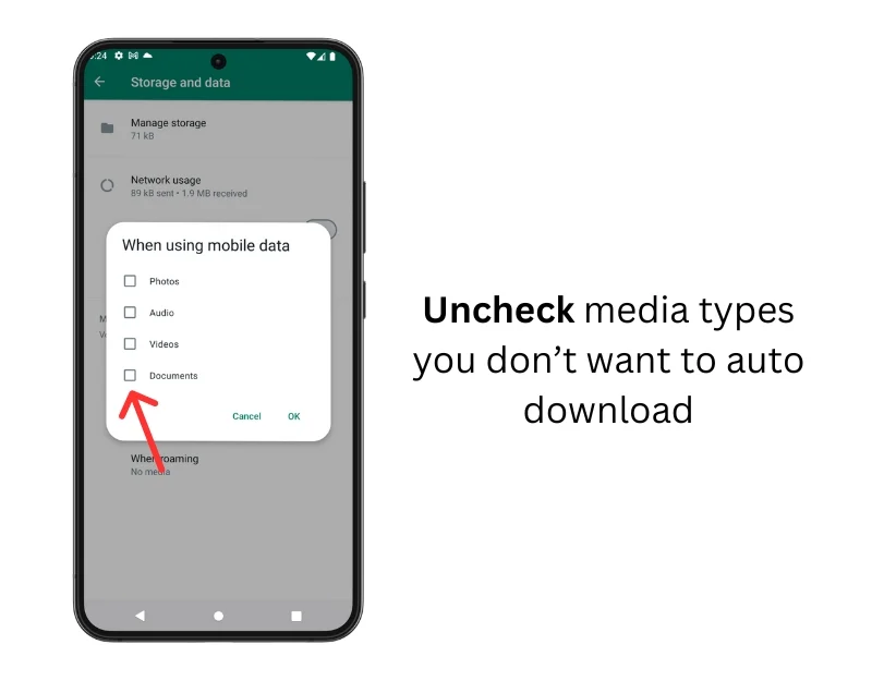 disable media download