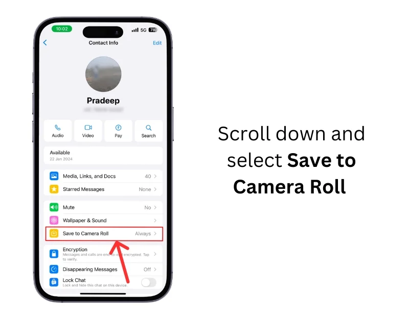 save to camera roll settings on whatsapp