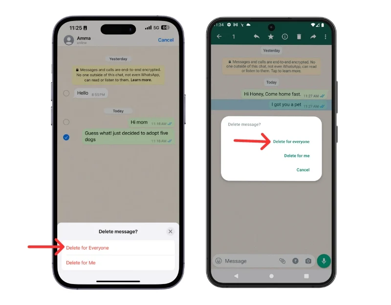 whatsapp message delete for everyone