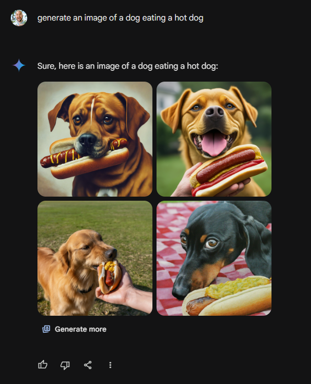 Gambar Hot Dog Google Gemini