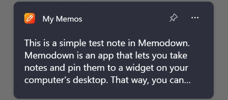 memodown windows 11 widget.