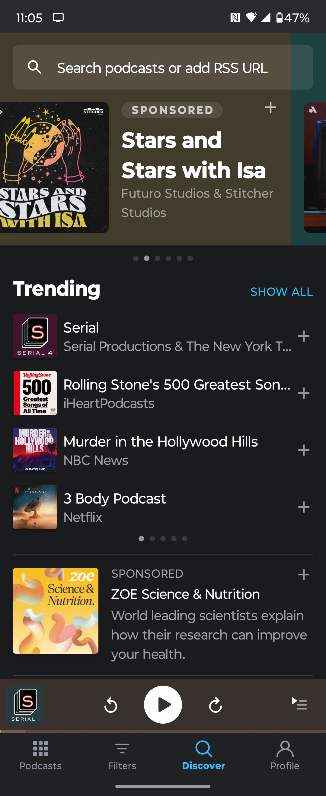 Pocket Casts Discovery