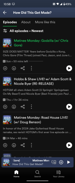 Spotify Podcast Bölüm Listesi