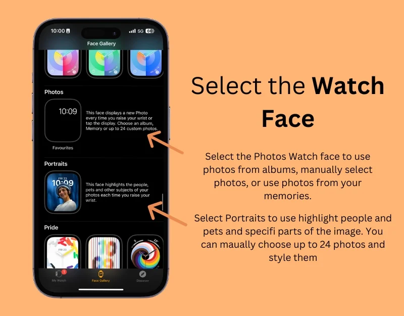 select the watch face