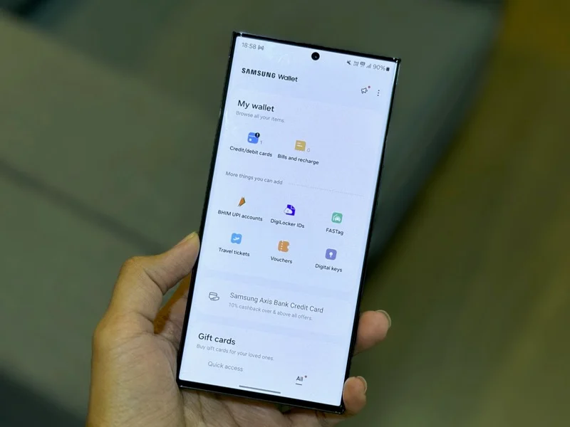 samsung wallet app on a galaxy s23 ultra