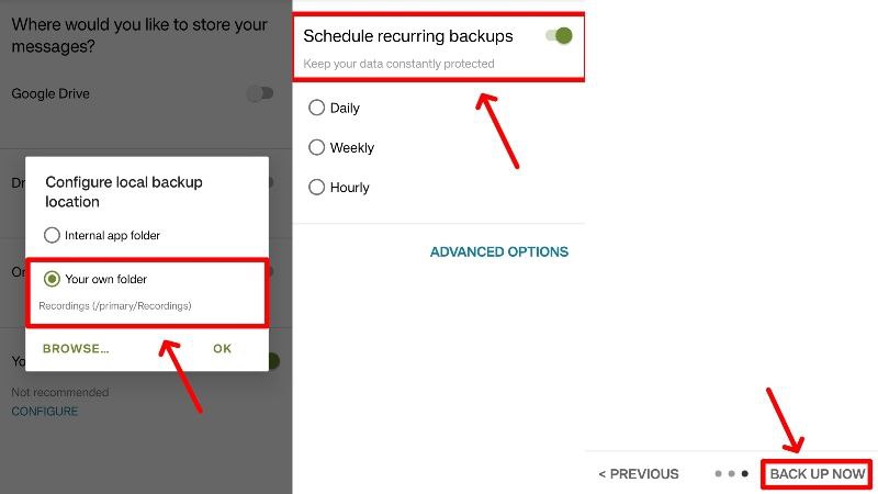 reject recurring backups