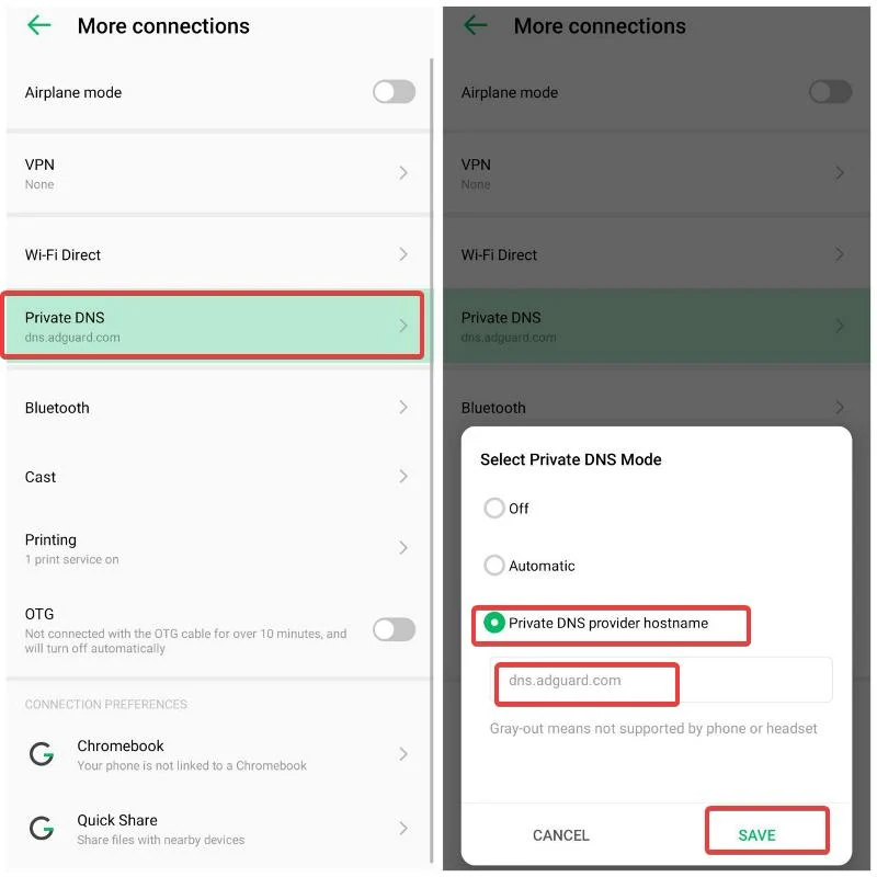 block ads on android using private dns