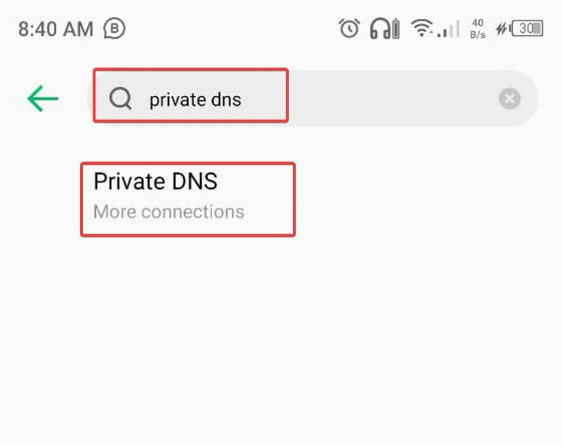 search private dns