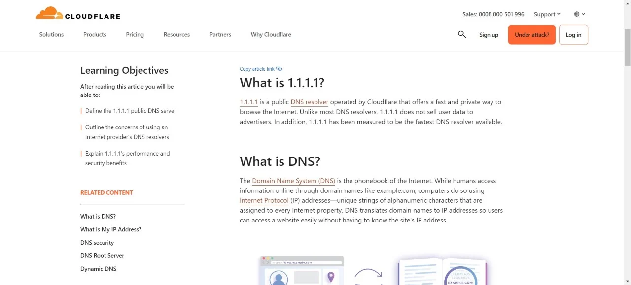 cloudflare dns server