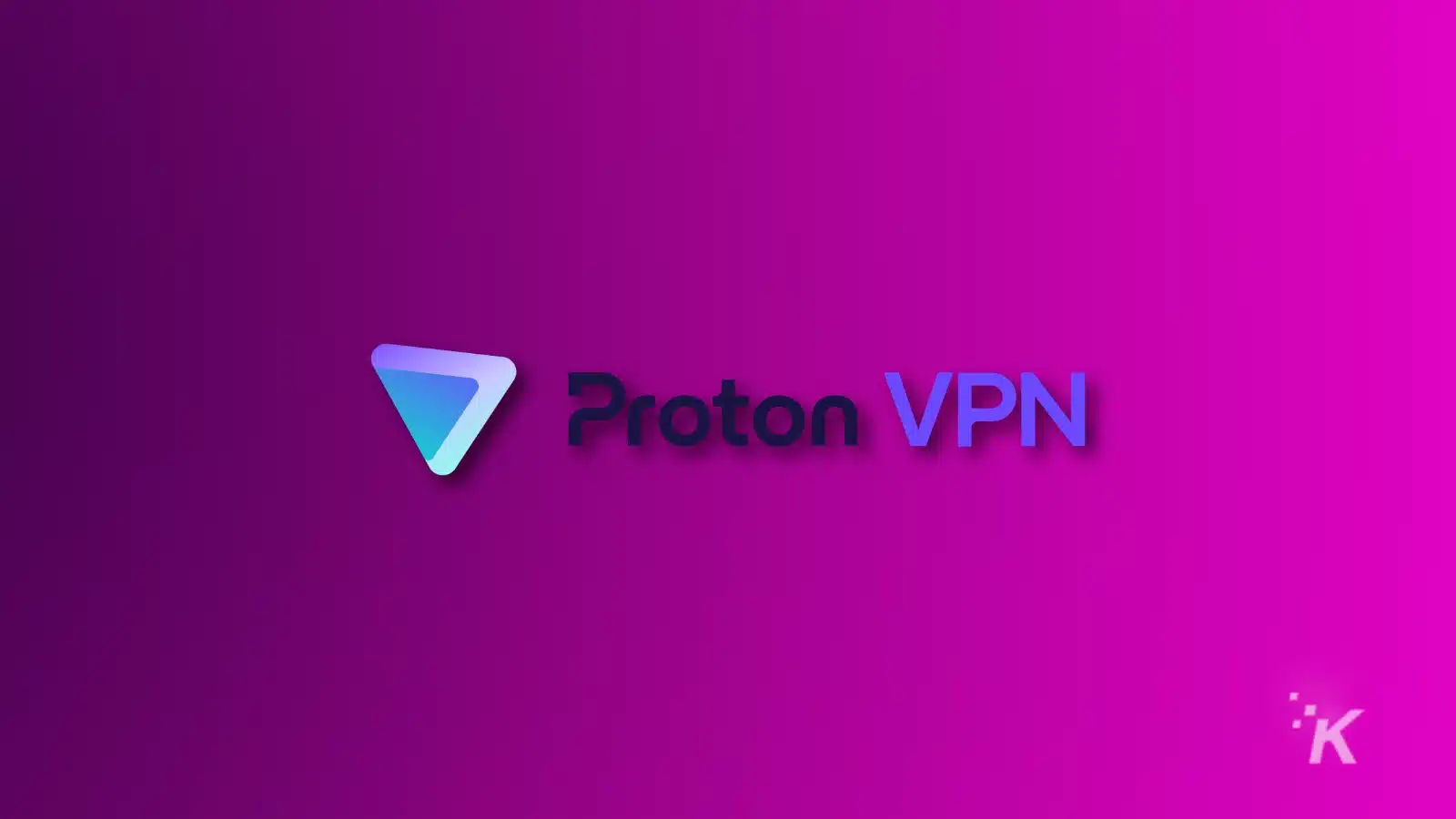 شعار Proton VPN على خلفية أرجوانية نابضة بالحياة.