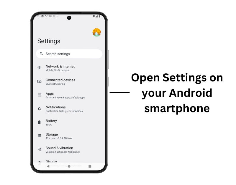 settings on android phone