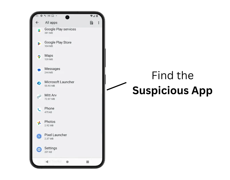 find the suspicious app