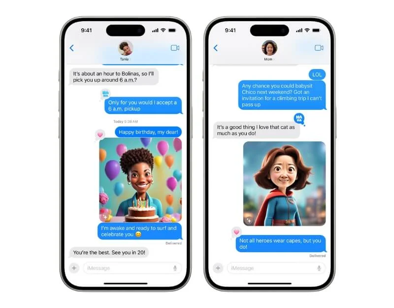 apple imessages generating images based on the occasion