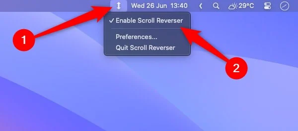 enable scroll reverser