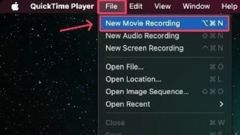 new movie recording in quicktime player