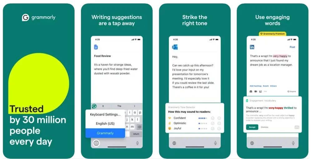 grammarly- ai writing keyboard safari extension