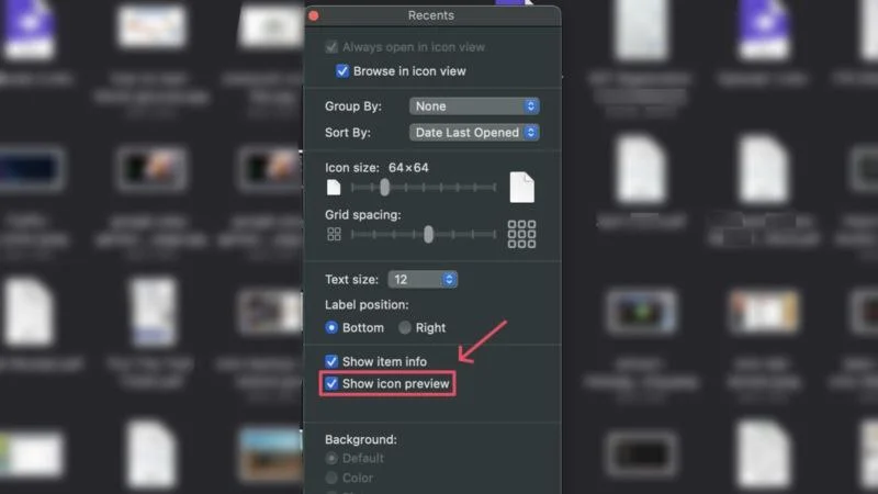 enable icon preview