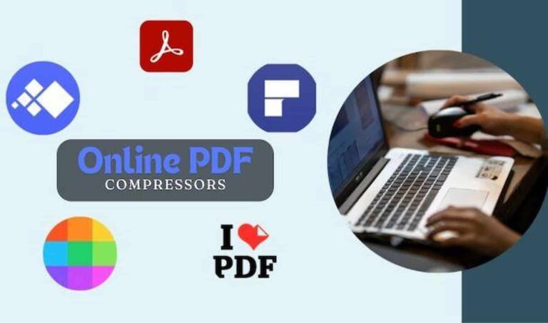 Çevrimiçi PDF sıkıştırıcı araçları ve dizüstü bilgisayardaki kullanıcı