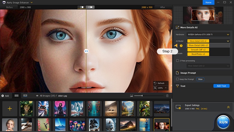 How to Use Aiarty Image Enhancer - Step 2