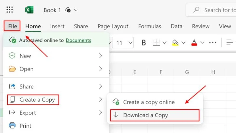 save offline copy of excel file 