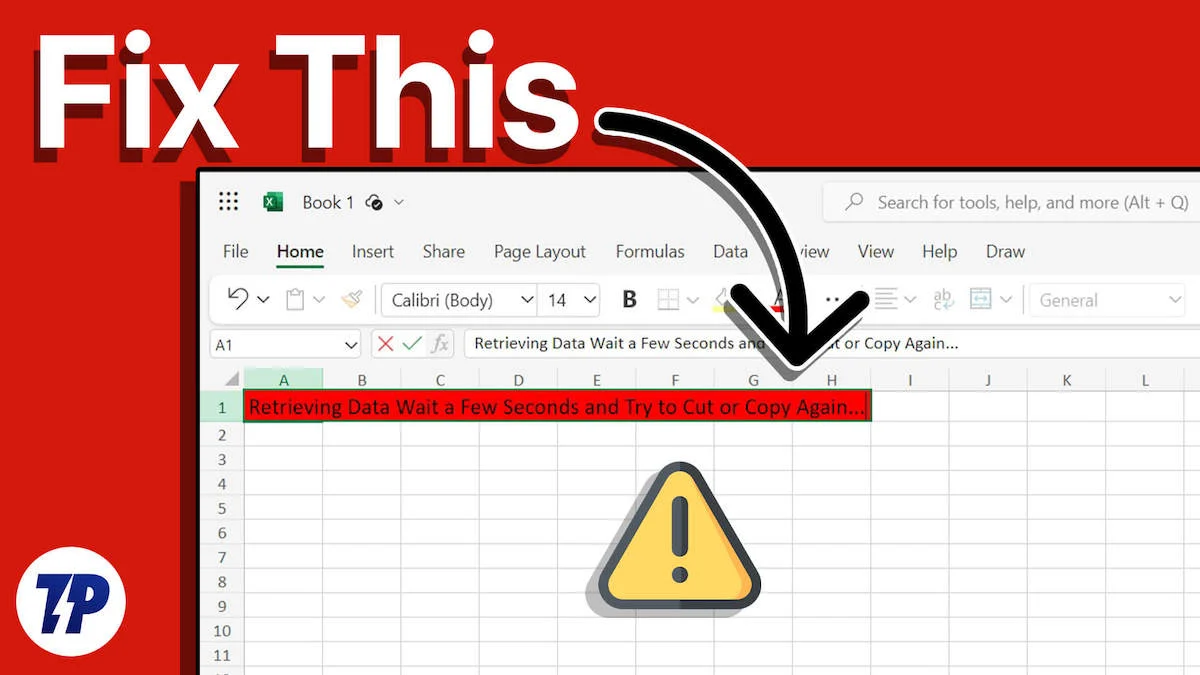 how to fix retrieving data wait a few seconds error in excel