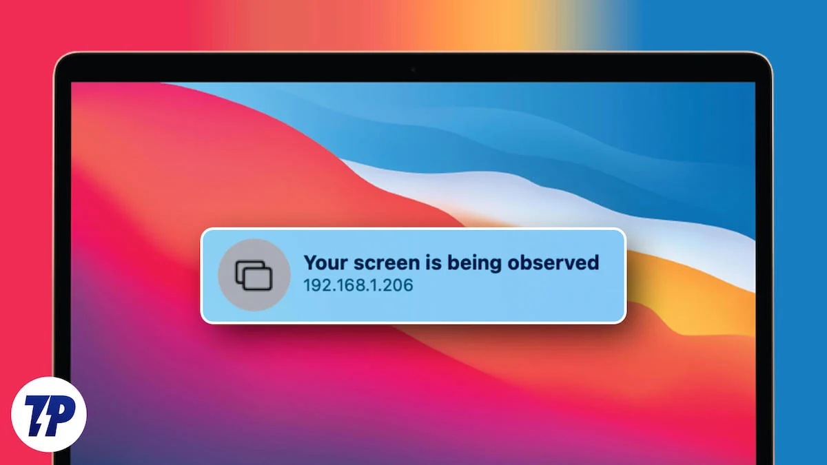 fix "your screen is being observed" issue on mac