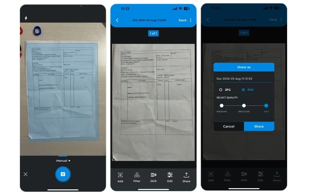 quick scanner app for iphone