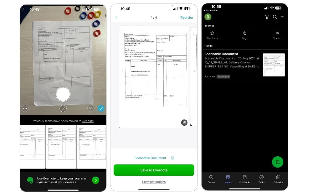 evernote scannable scanner app