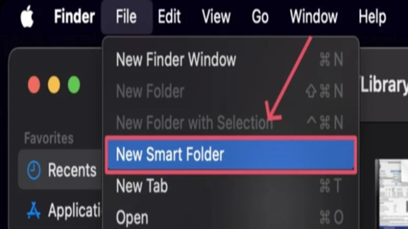 open new smart folder 