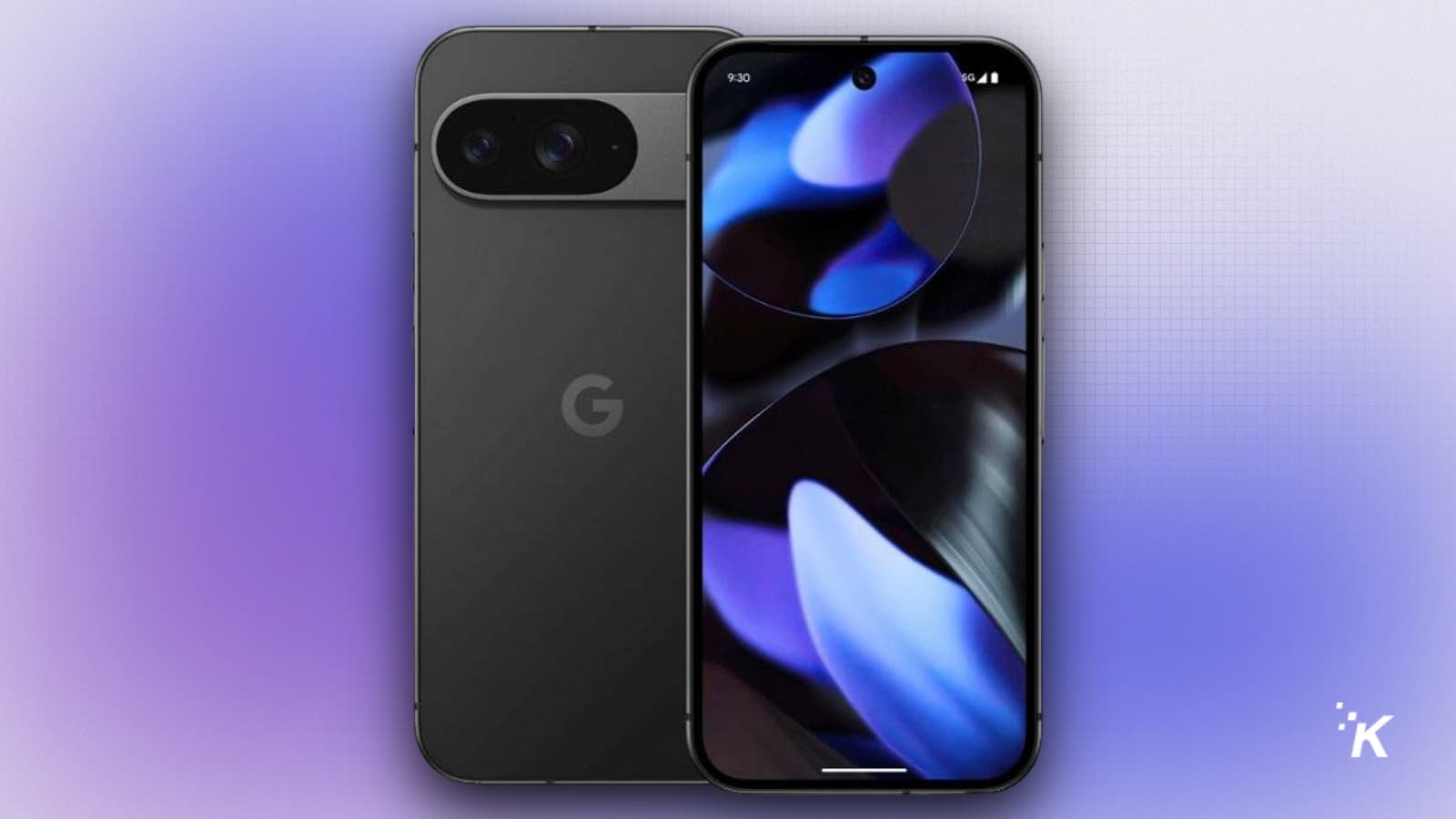 Ponsel pintar Google Pixel 7, tampak depan dan belakang