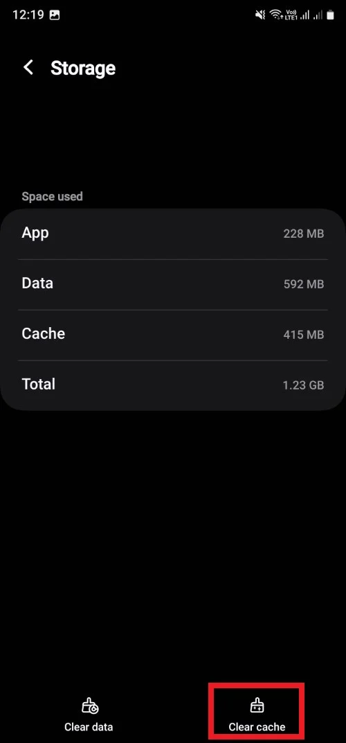 clear cache snapchat