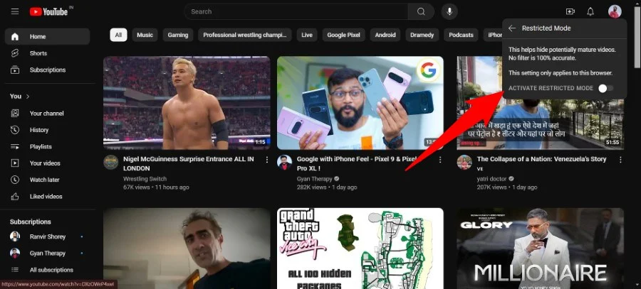 how to bypass age restrictions on youtube - restricted mode disable