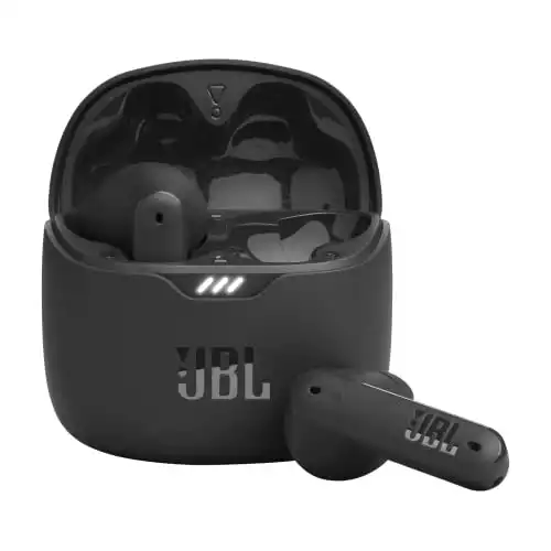 JBL Tune Flex - Earbud Peredam Kebisingan Nirkabel Sejati (Hitam), Kecil