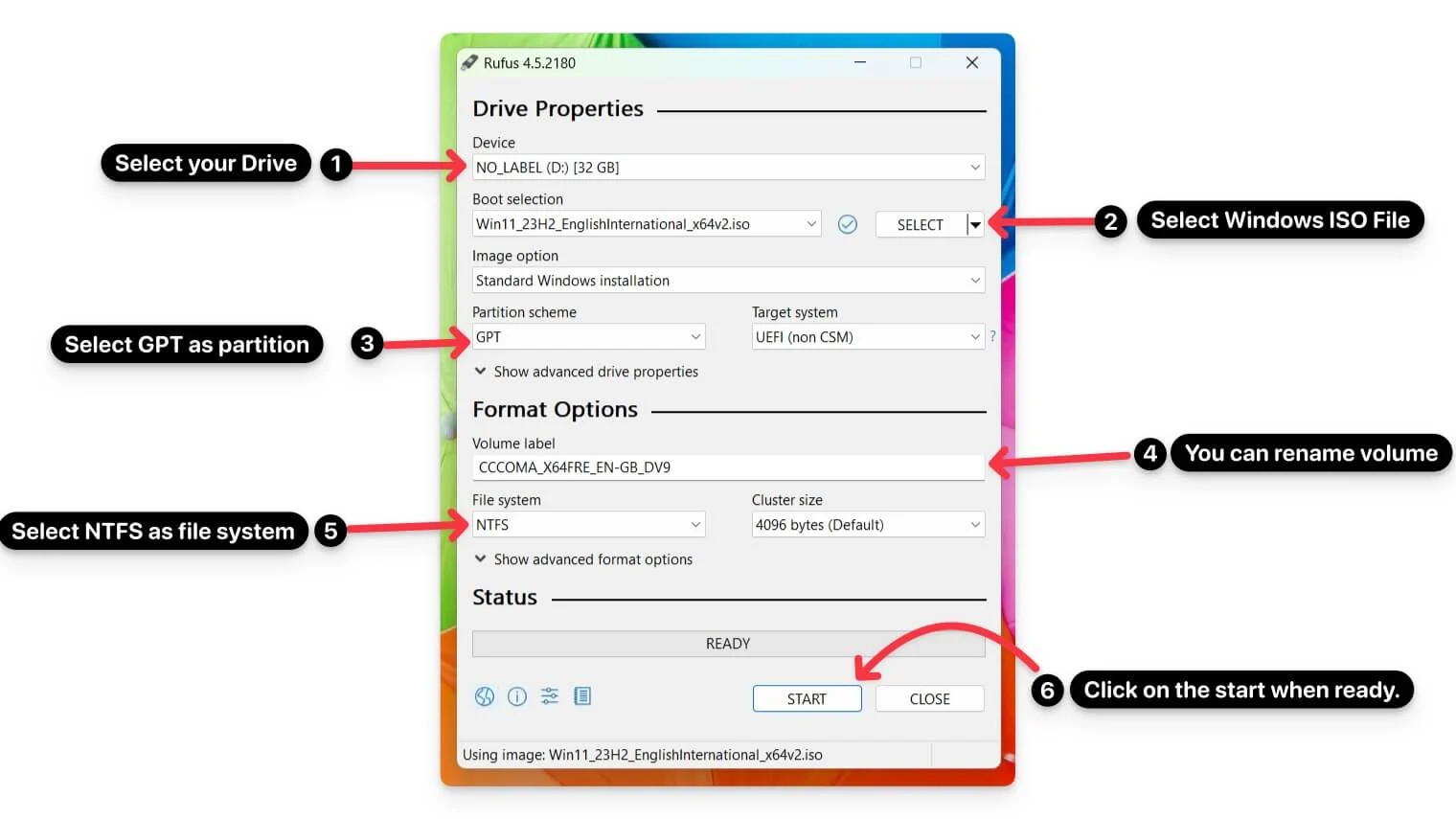 setup refus to create bootable drive