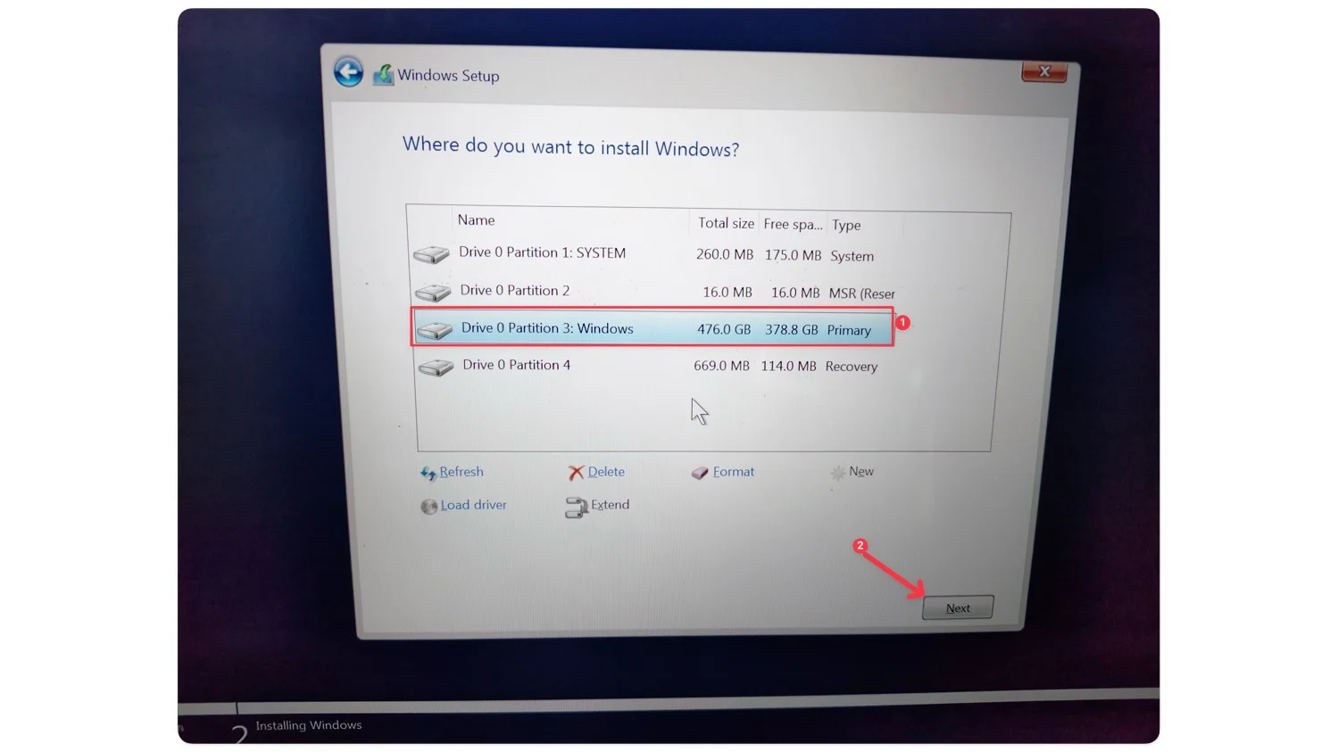 windows disk partition