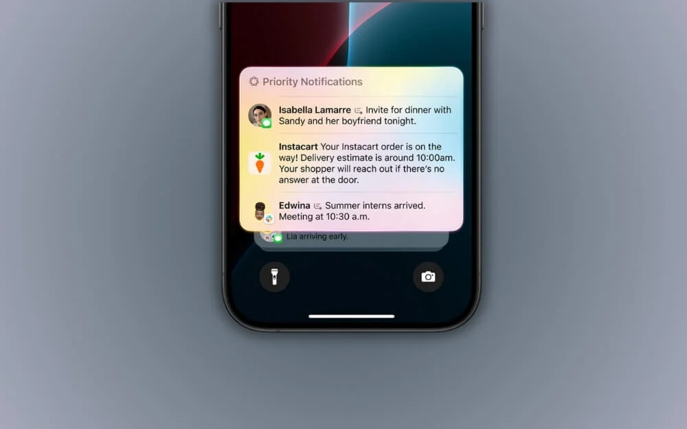 notification summaries on iphone