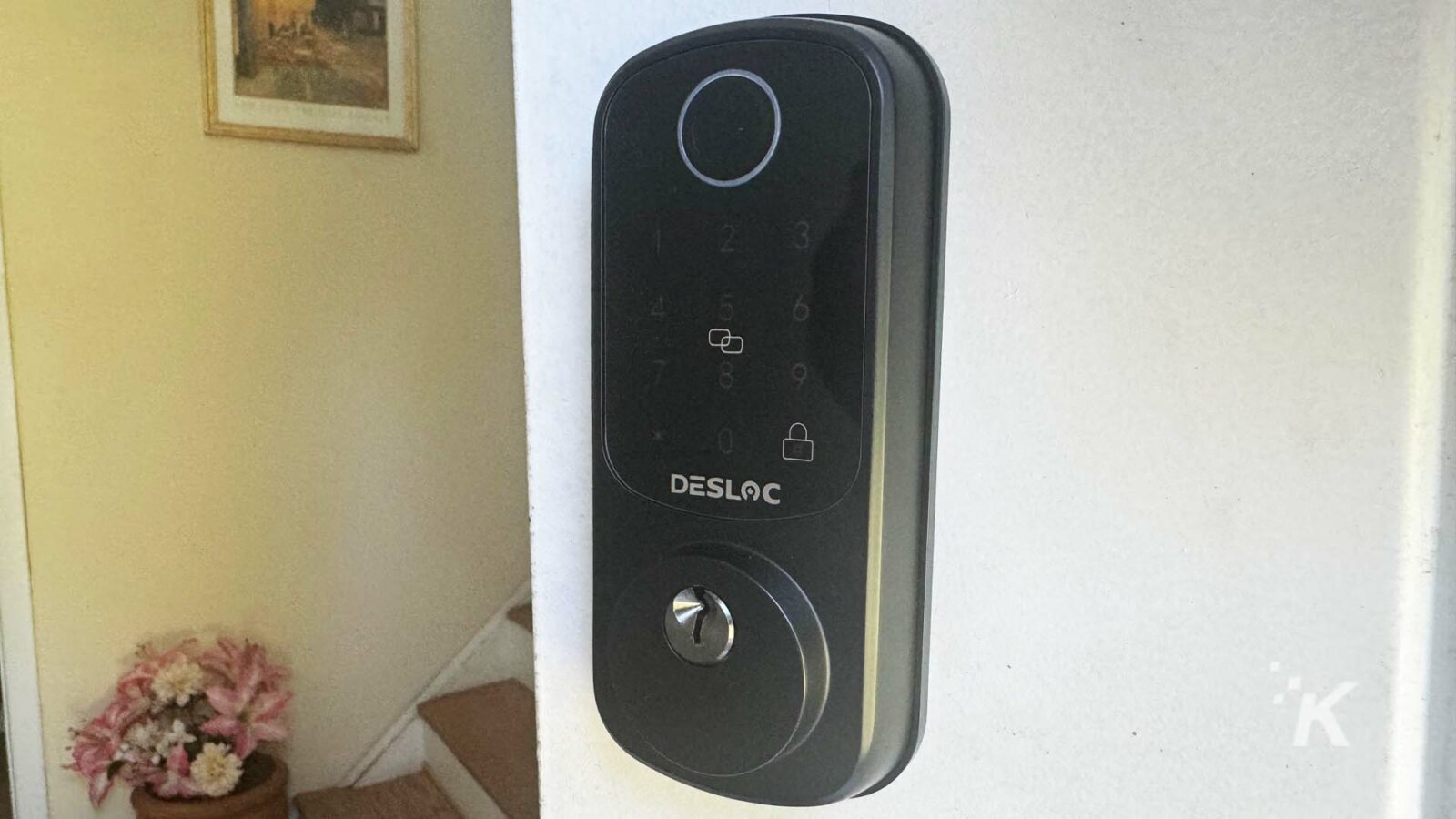 Fechadura inteligente digital close-up externa DESLOC B200 Finerprint Smart Lock externa