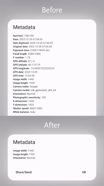 android app to remove metadata