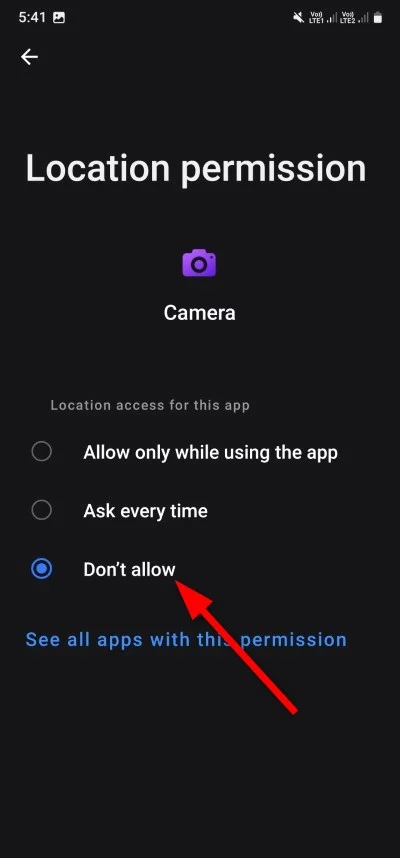 permission camera android