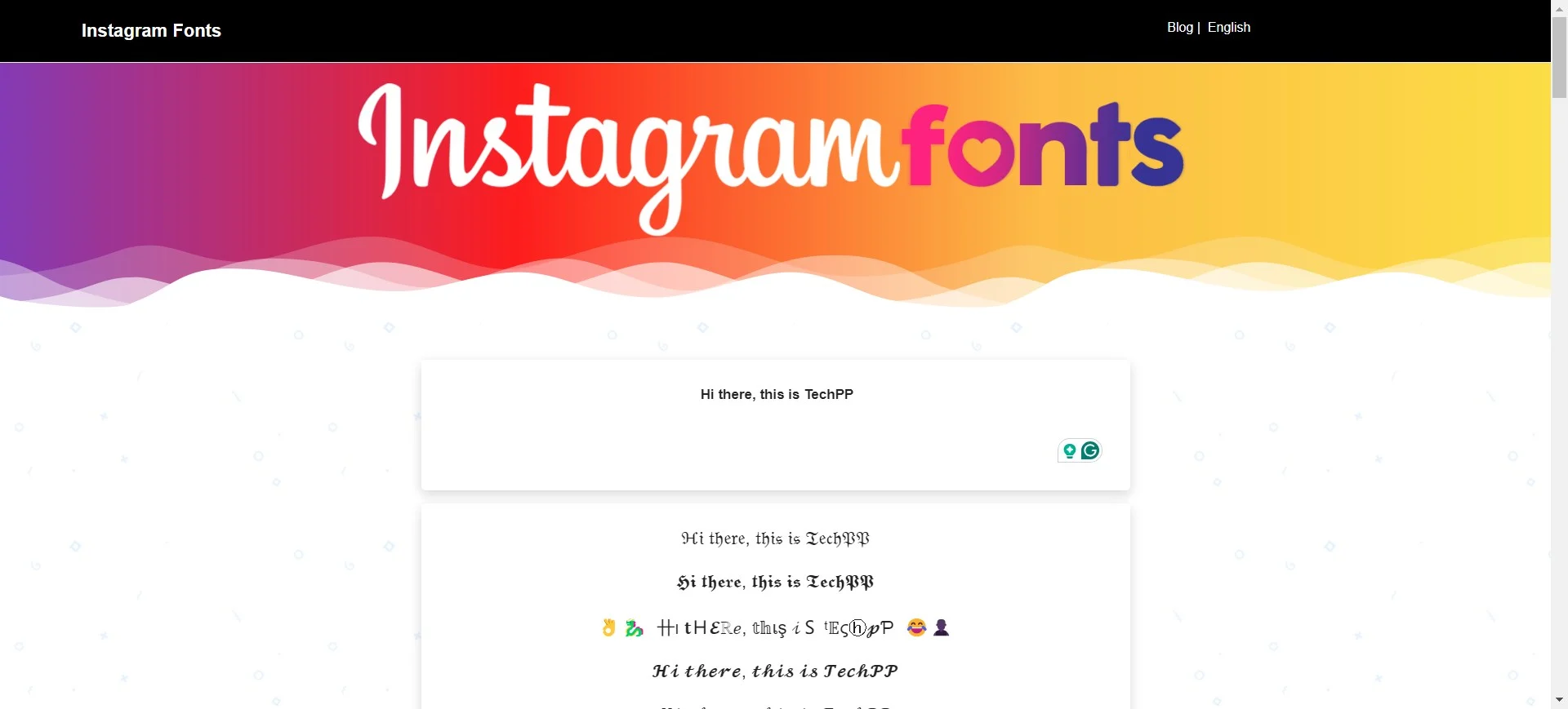 instagram fonts generator