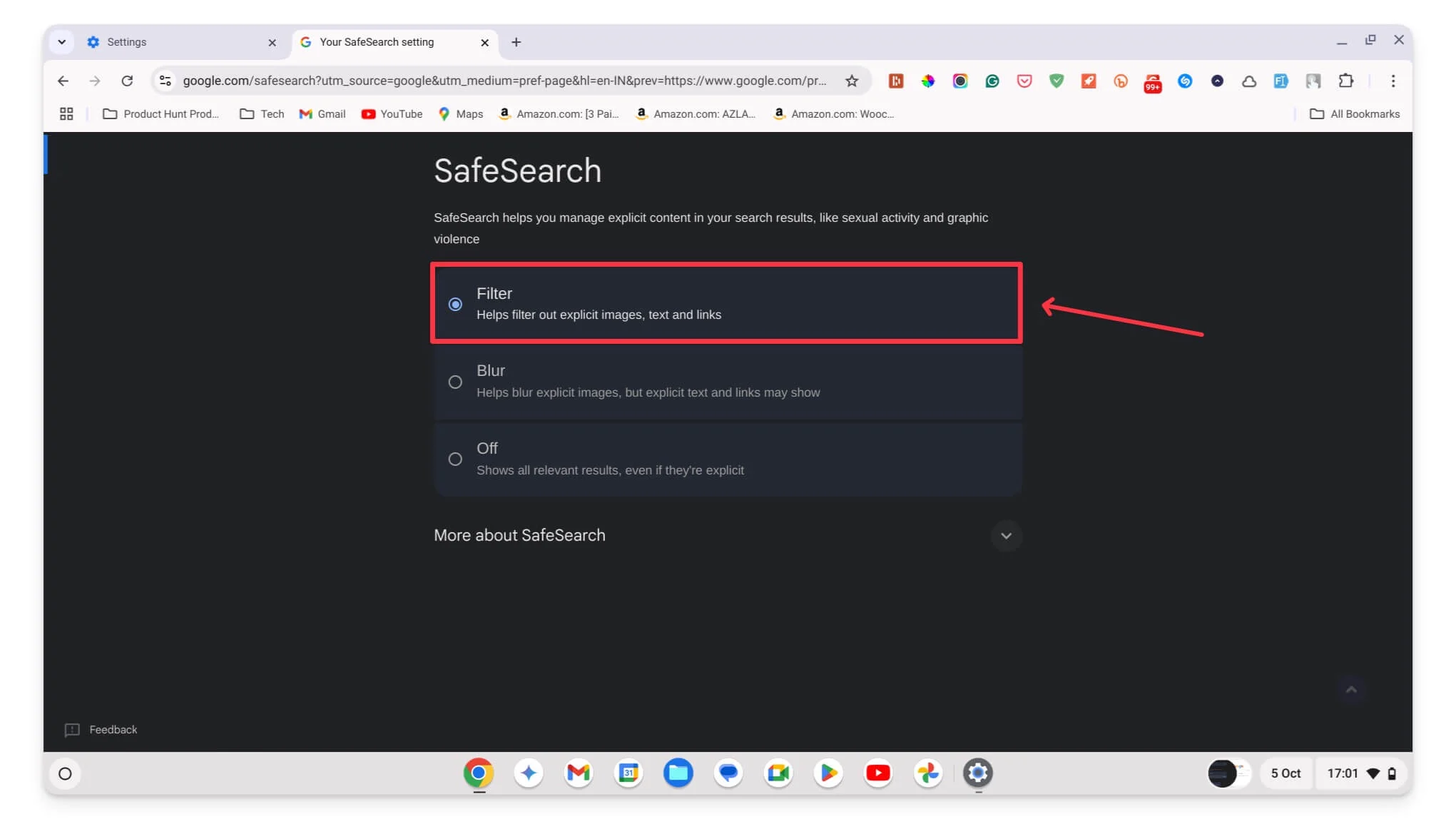 safe search filters