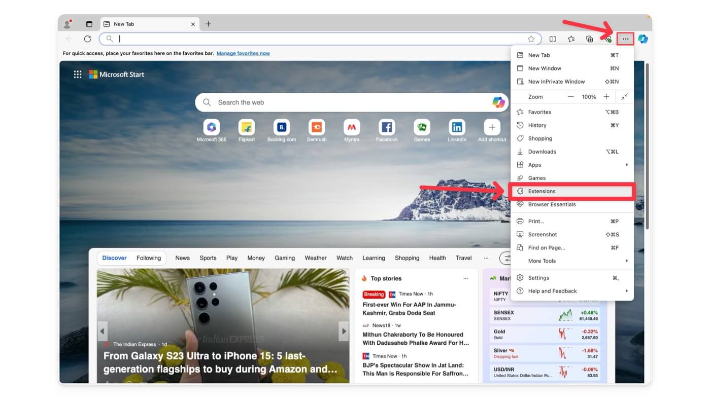 microsoft edge extensions